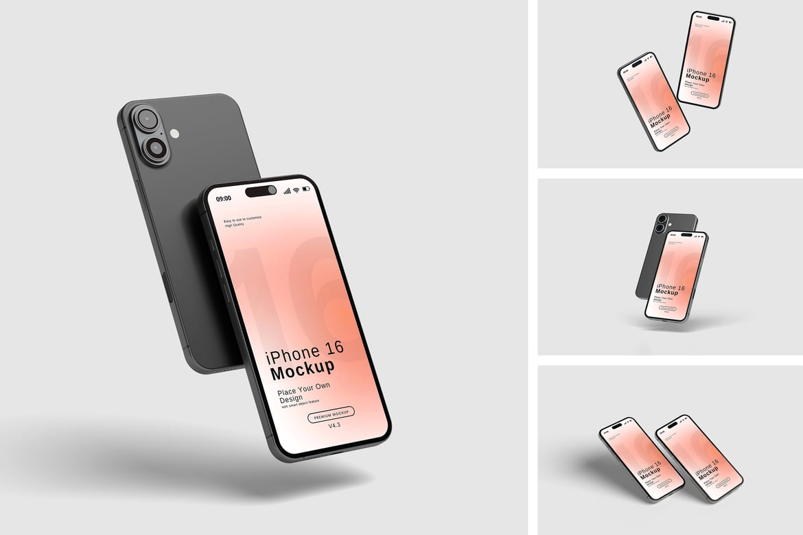 iPhone 16 Mockup Set（490437）-技能树